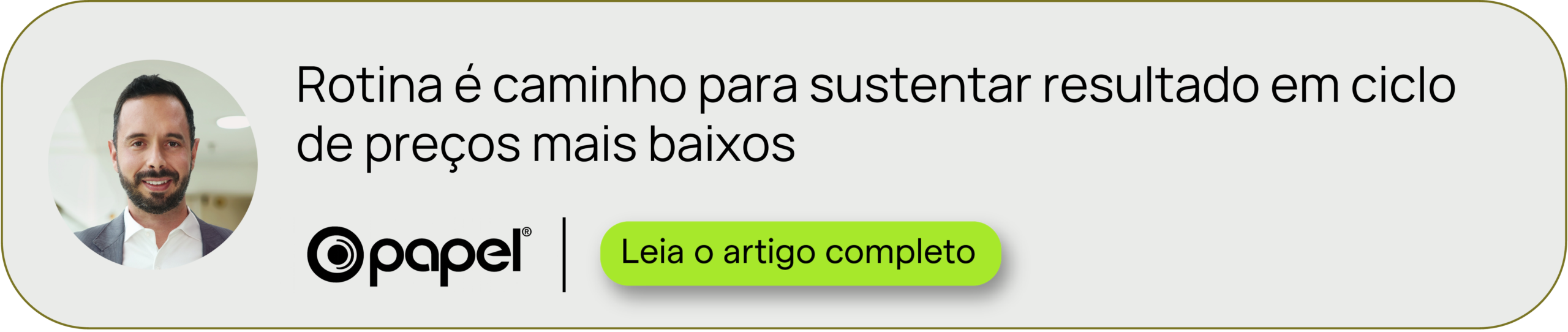Selo O Papel - Rotina é o caminho